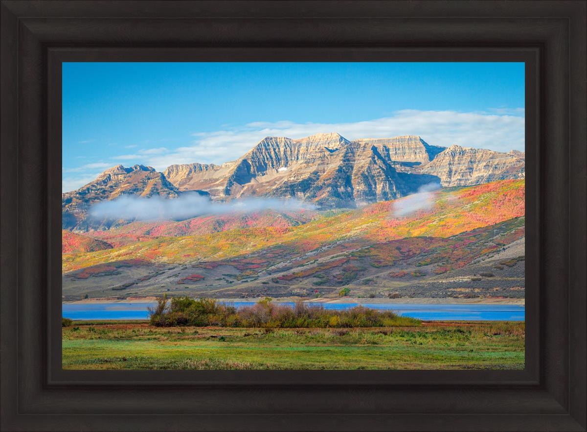 Autumn Splendor Over Timpanogos - Stunning Fall Landscape Photography Print for Home & Office Wall Decor | Perfect for Living Rooms, Bedrooms & Gifts