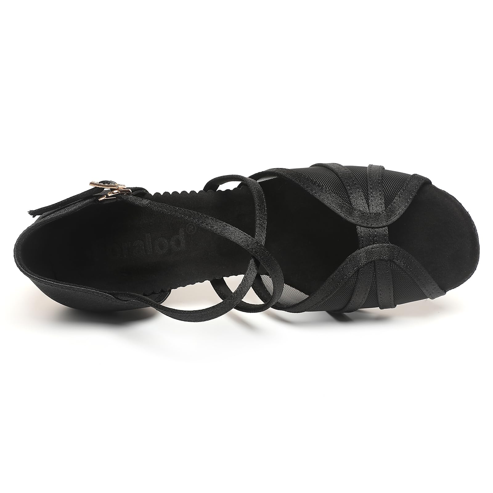 Latin Dance Shoes for Women - Mesh & Satin Ballroom Shoes with Low Heels | Perfect for Salsa, Bachata, Tango & Prom Dancing | Comfortable Performance & Practice Shoes