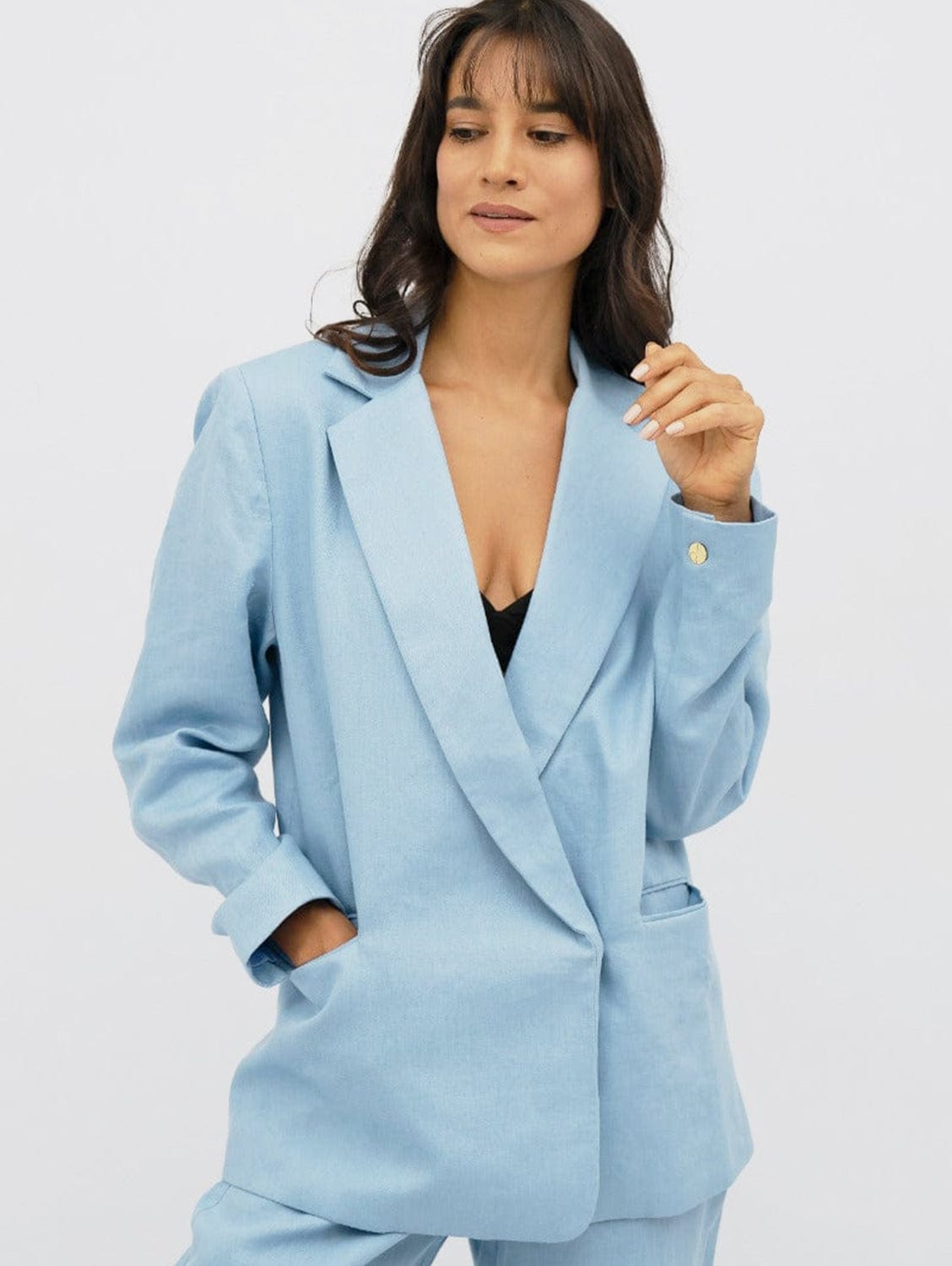 Havana Linen Oversized Blazer for Women - Lightweight Summer House Jacket | Casual Office Wear, Beach Cover-Up & Vacation Outfit