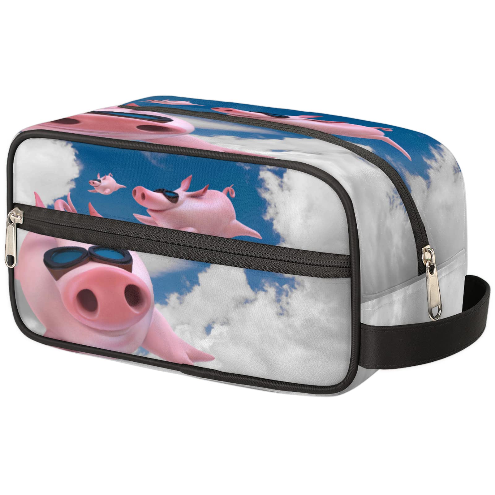 Waterproof Travel Toiletry Bag for Women & Men - Large Capacity Cosmetic Organizer, Makeup & Shaving Dopp Kit - Lightweight Funny Pig Design - Perfect for Vacation, Gym, Camping & Business Trips