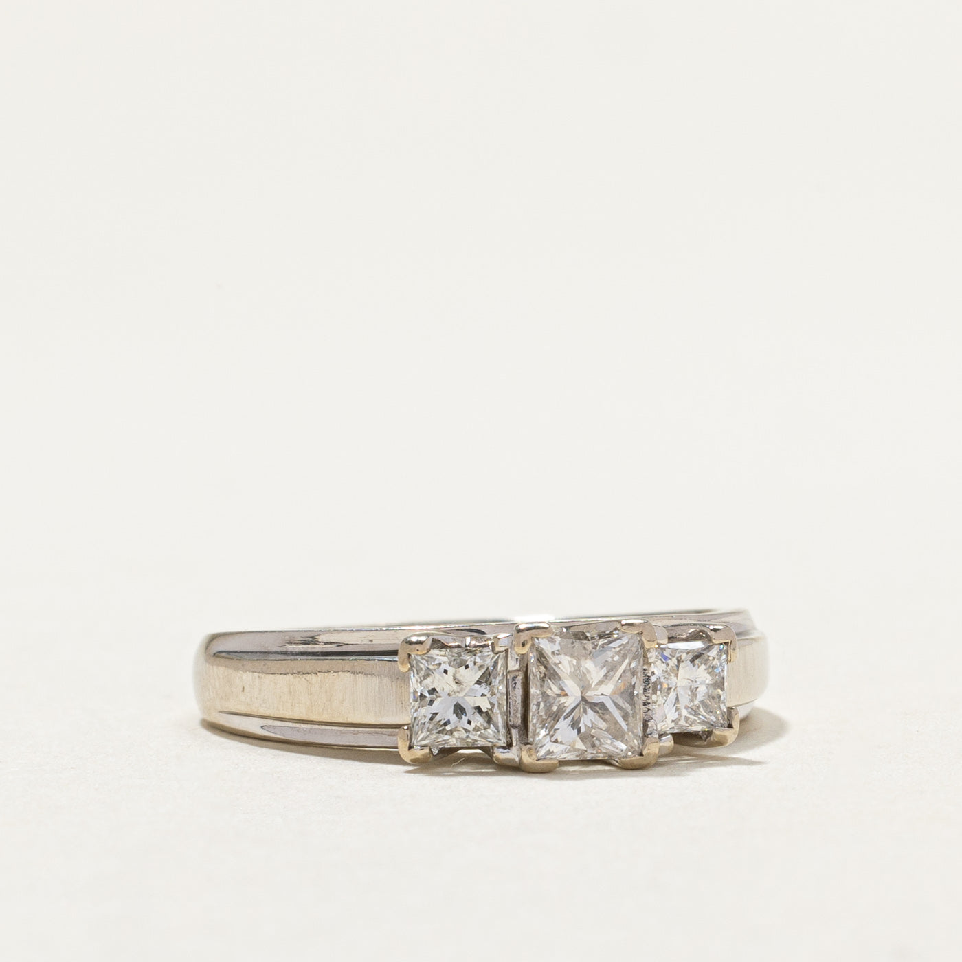 0.43ct Princess Cut Three Stone Diamond Ring | 0.39ctw | Size 7 | Elegant Engagement, Wedding, Anniversary Jewelry Gift for Women