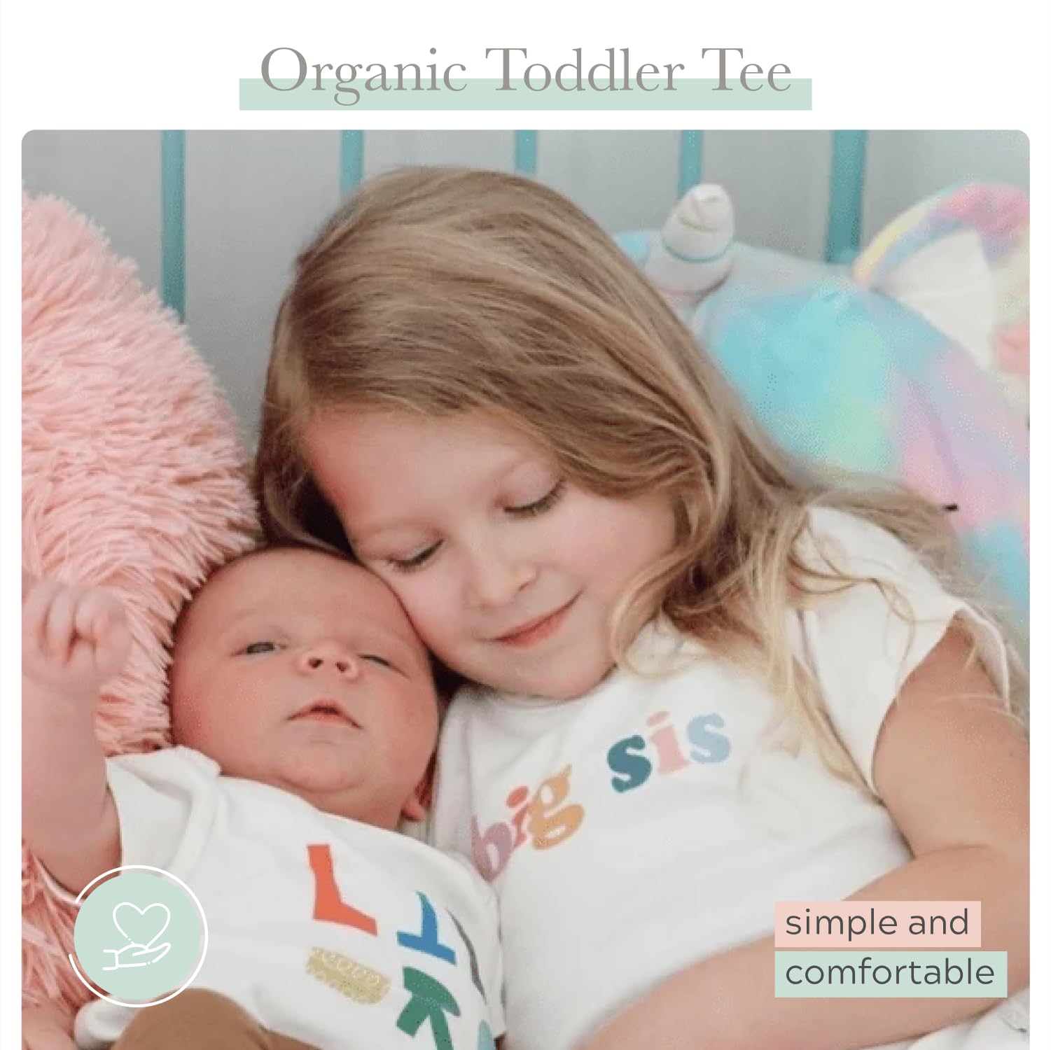 Organic Cotton Graphic Toddler Tees for Boys & Girls 12M-4T | Soft Eco-Friendly Baby Shirts | Multiple Cute Designs | Perfect for Playdates, Daycare & Family Outings