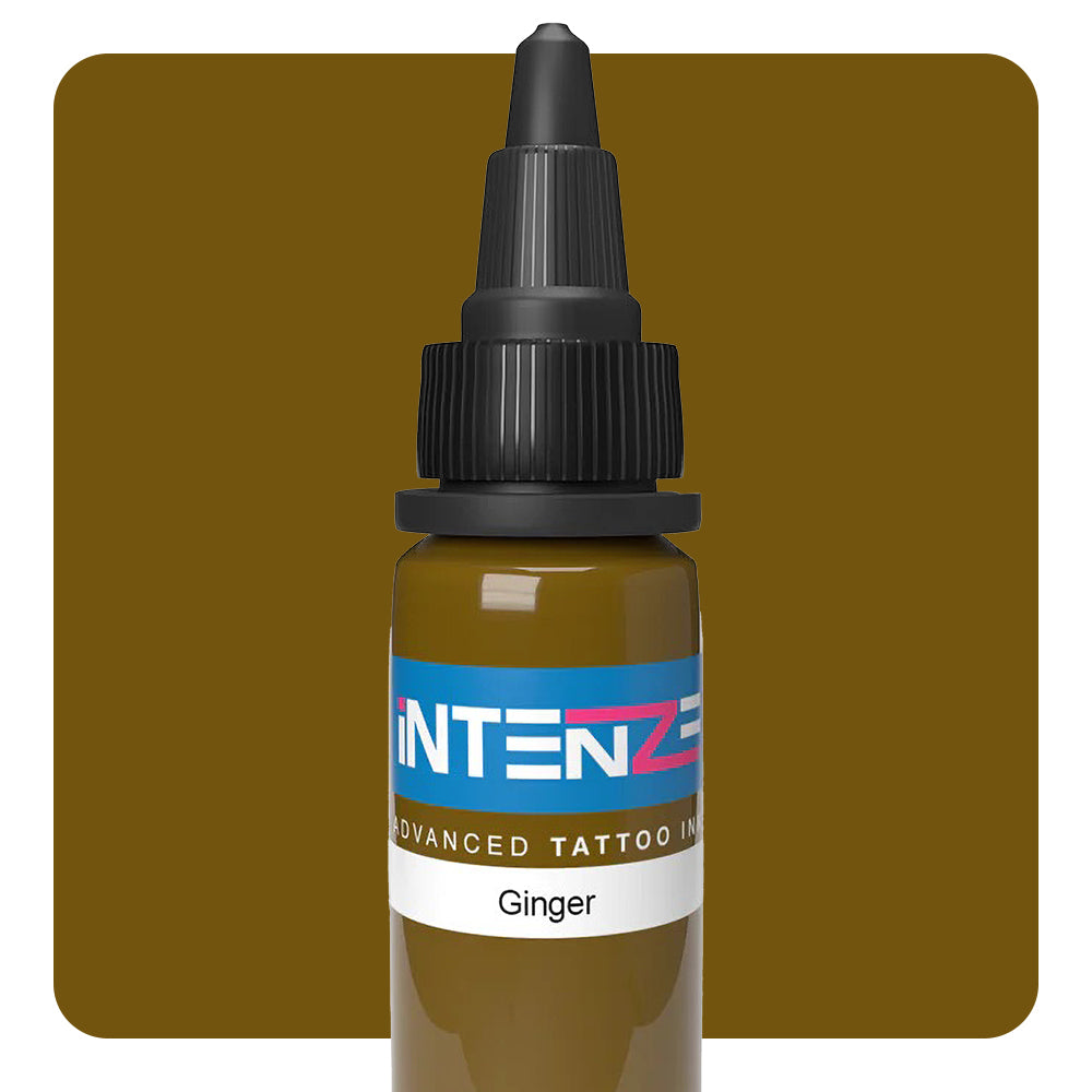 Mike Demasi Series Ginger Tattoo Ink by Intenze – 1oz Bottle – Professional Tattoo Artist Supplies for Vibrant Body Art