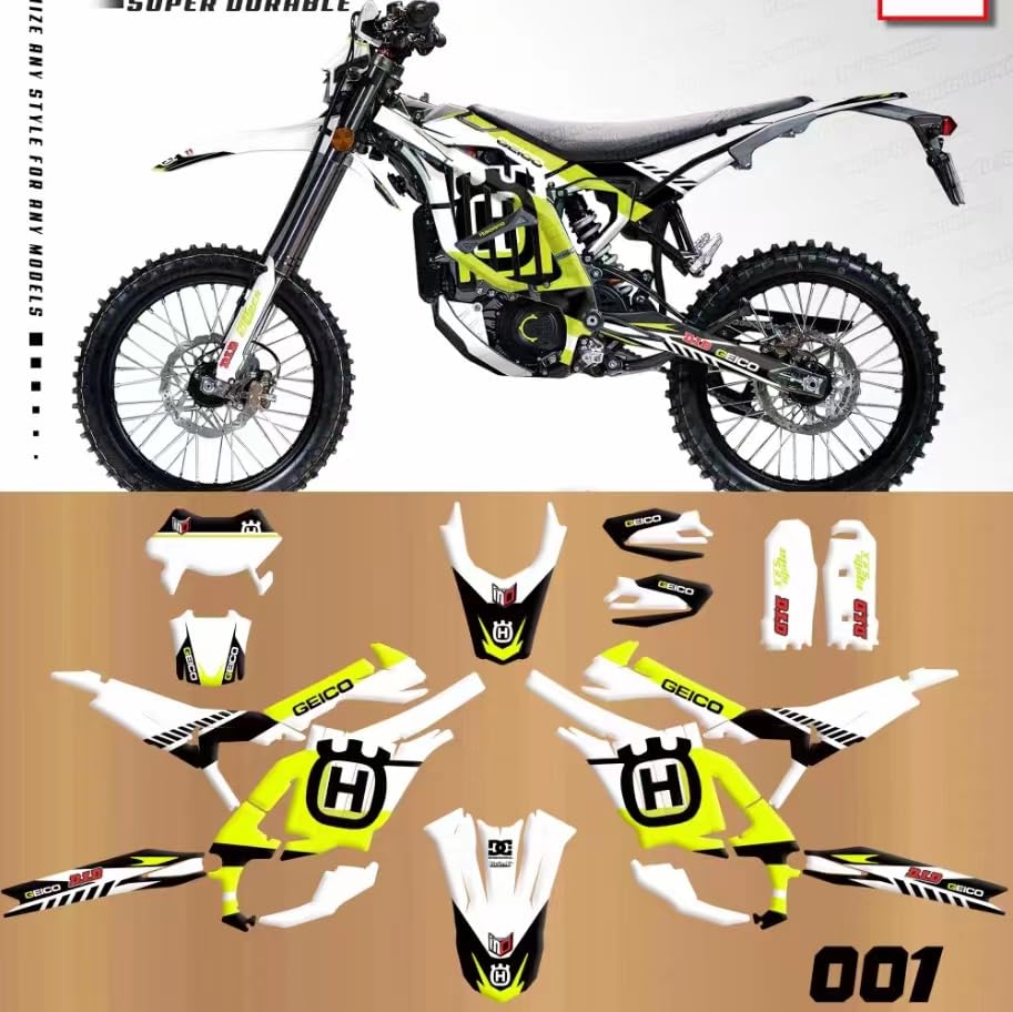Custom MXP Laser Graphics Dirt Bike Decals Kit - Full Sticker Set for Sur-Ron Ultra Bee Electric MX Bike (Green) | High-Quality Vinyl for Motorcross & Off-Road Racing Protection