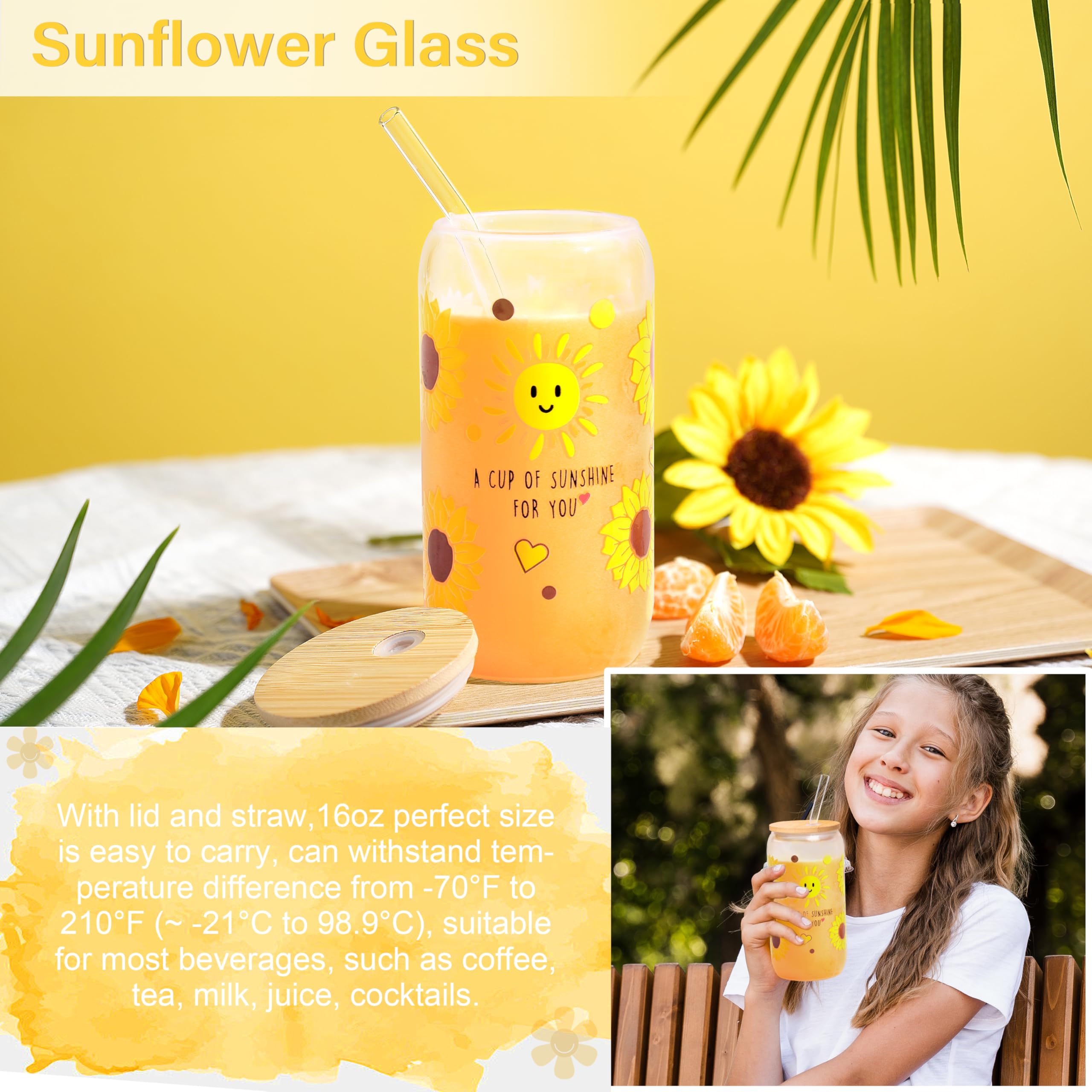 **Sunflower Gift Box for Women - Birthday, Get Well Soon, Surgery Recovery & Friendship Gifts - Encouragement Care Package with Thoughtful Message - Perfect for Hospital, Home & Special Occasions**