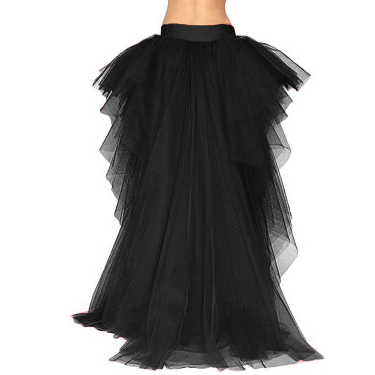 Lisong Women's Elegant High-Low Tulle Tutu Skirt - High Waist Party Dress for Weddings, Prom, Special Occasions & Photo Shoots