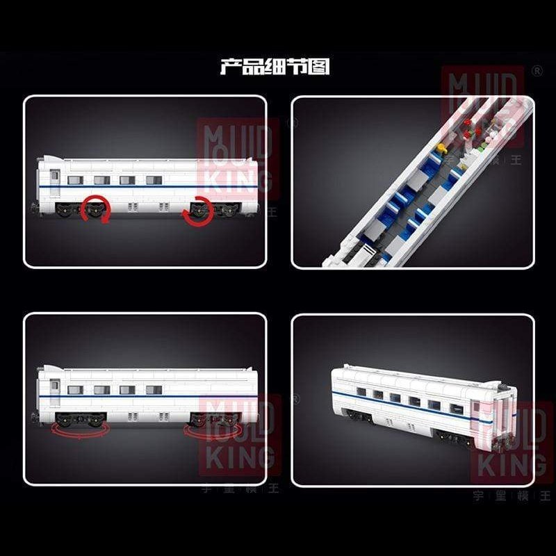 Mould King 12002 World Railway: CRH2A High-Speed Train Dining Car Building Blocks Set - Perfect for Train Enthusiasts & Model Collectors | Great Gift for Kids & Adults | Play, Display & Educational Scenes