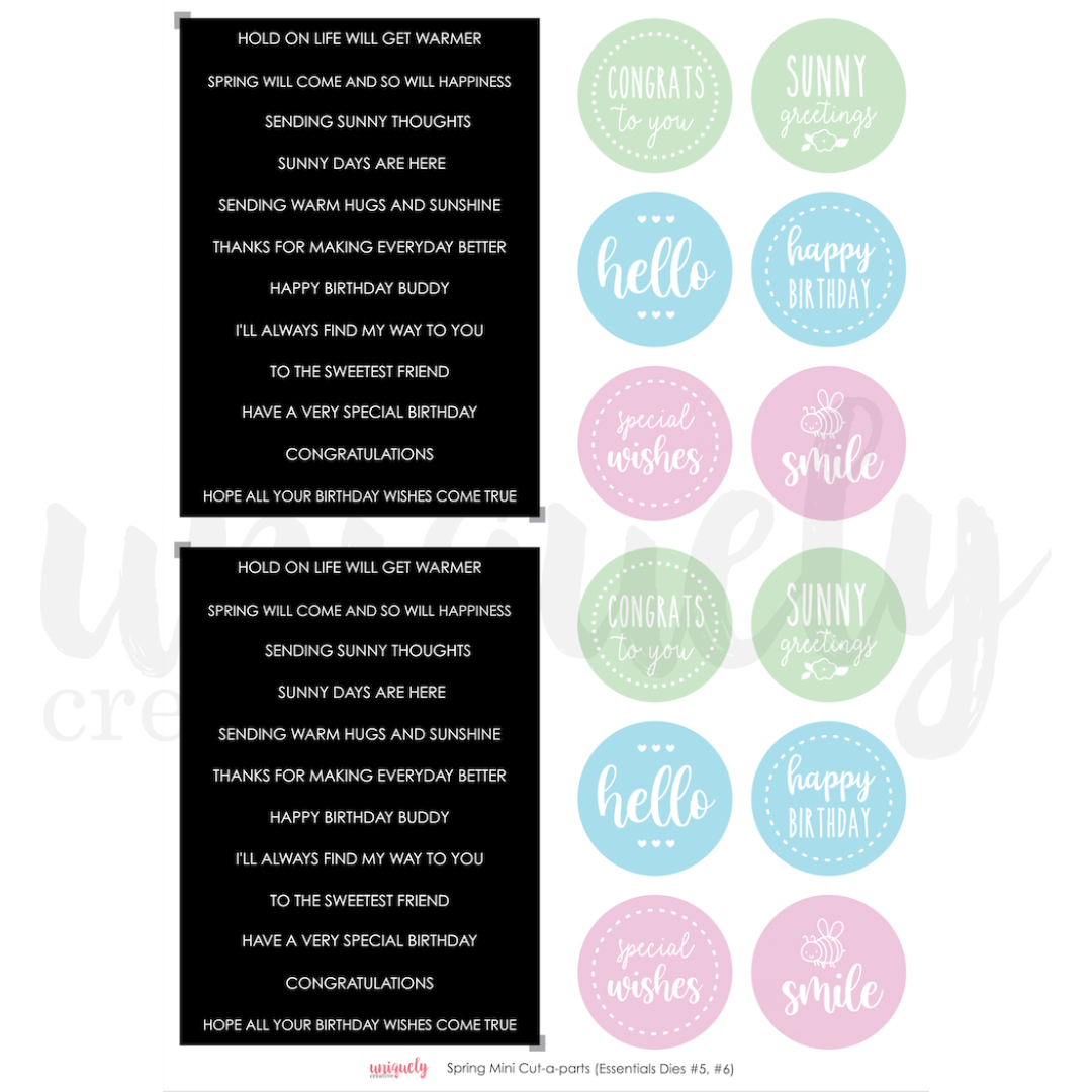 Spring Mini Cut Apart Sheet - DIY Scrapbooking & Card Making Supplies for Crafting, Journaling, and Home Decor