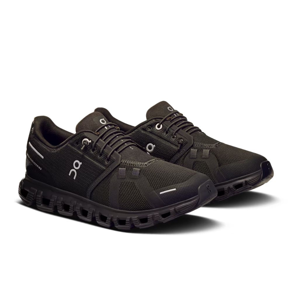 ON Women's Cloud 6 Running Shoes - Lightweight & Comfortable Black/Black for Jogging, Gym Workouts & Daily Wear