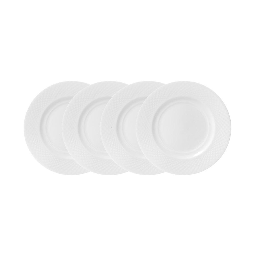 Stanton 4-Piece Bread and Butter Plate Set - Elegant Dinnerware for Breakfast, Tea Parties & Everyday Dining