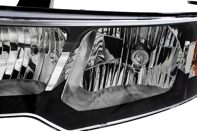 Kia Forte Hatchback & Koup Headlight Assembly Set - Compatible with 2009-2012 Models (Driver & Passenger Side Halogen Lamps) - Perfect for Night Driving, Vehicle Restoration, and DIY Car Repair Projects - Enhances Visibility and Safety on the Road