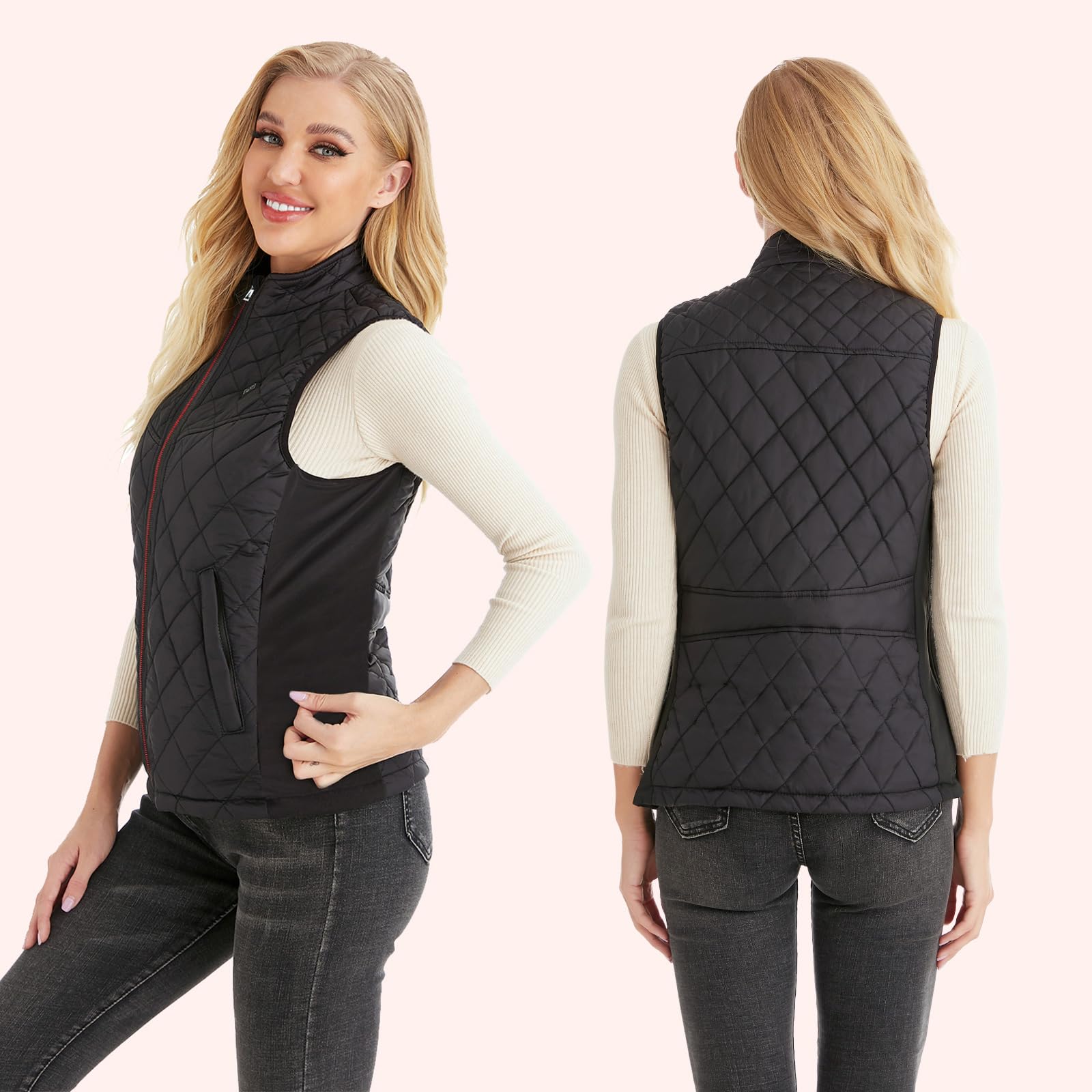 PETREL Heated Vest for Women - Rechargeable Battery Pack, Lightweight Electric Warming Jacket for Cold Weather, Hunting & Outdoor Activities