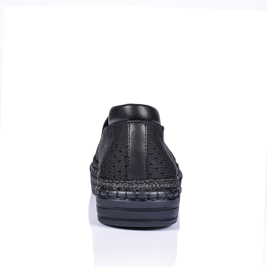 Queen Slip On Sneakers for Women - Comfortable Black Casual Shoes | Perfect for Walking, Travel & Everyday Wear