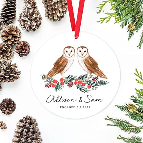 Owls Engaged Ornament