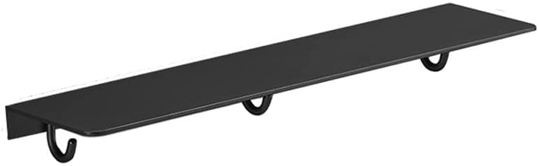 MUSUMI No-Drill Wall Mounted Bathroom Shelf - 60cm Black Space Saving Storage Organizer for Bathroom, Toilet, Kitchen - Perfect for Shower Caddy, Towel Rack & Toiletries Storage