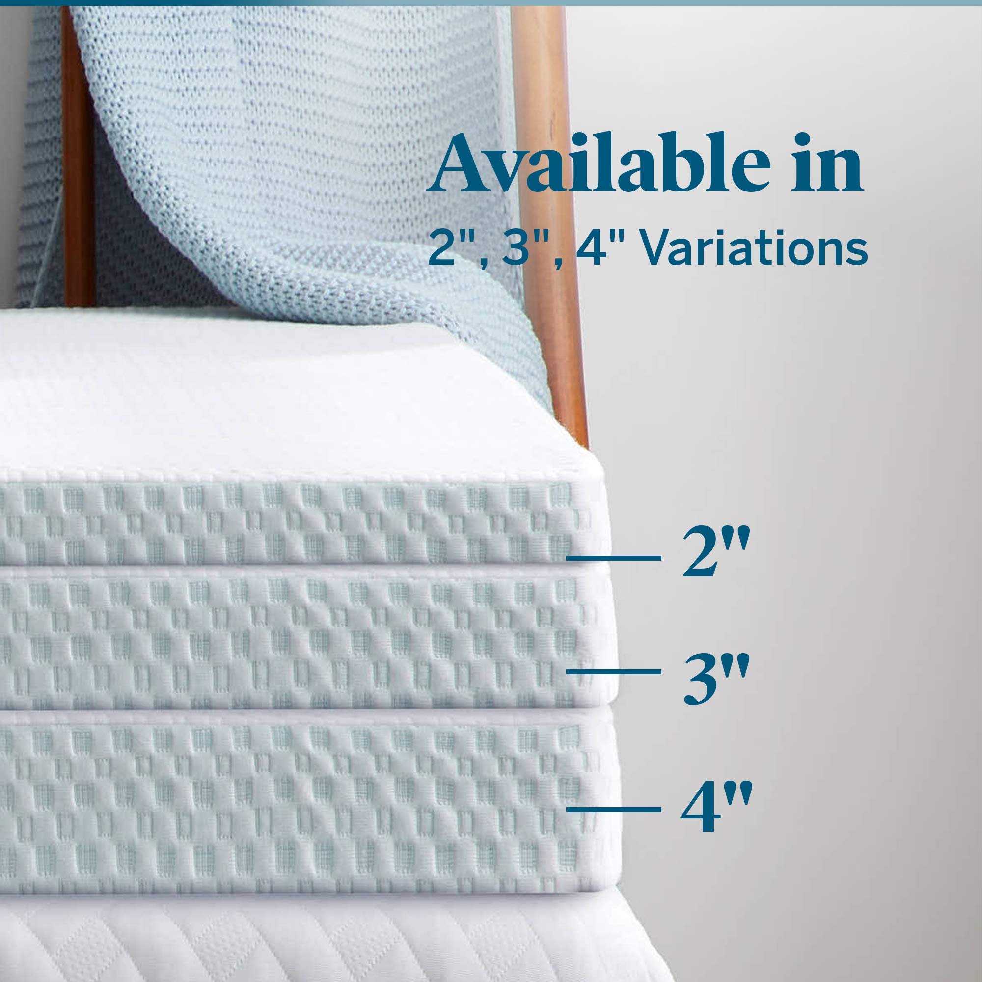 LUCID 3 Inch Gel Infused Memory Foam Mattress Topper with Cover - 5 Zone Pressure Relief - CertiPUR-US Certified Cooling Mattress Pad for Twin Bed - Perfect for Hot Sleepers & Back Pain Relief