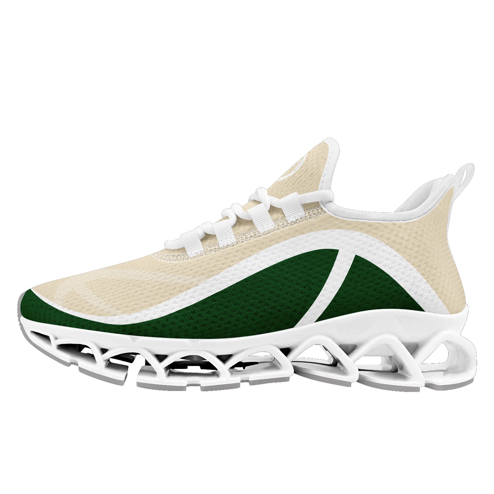 Custom Green Cream Maxsoul Sneakers - Personalized Comfort Shoes FN003XD D020391 Size 14 | Trendy Casual Wear for Men & Women, Perfect for Walking, Gym, and Street Fashion