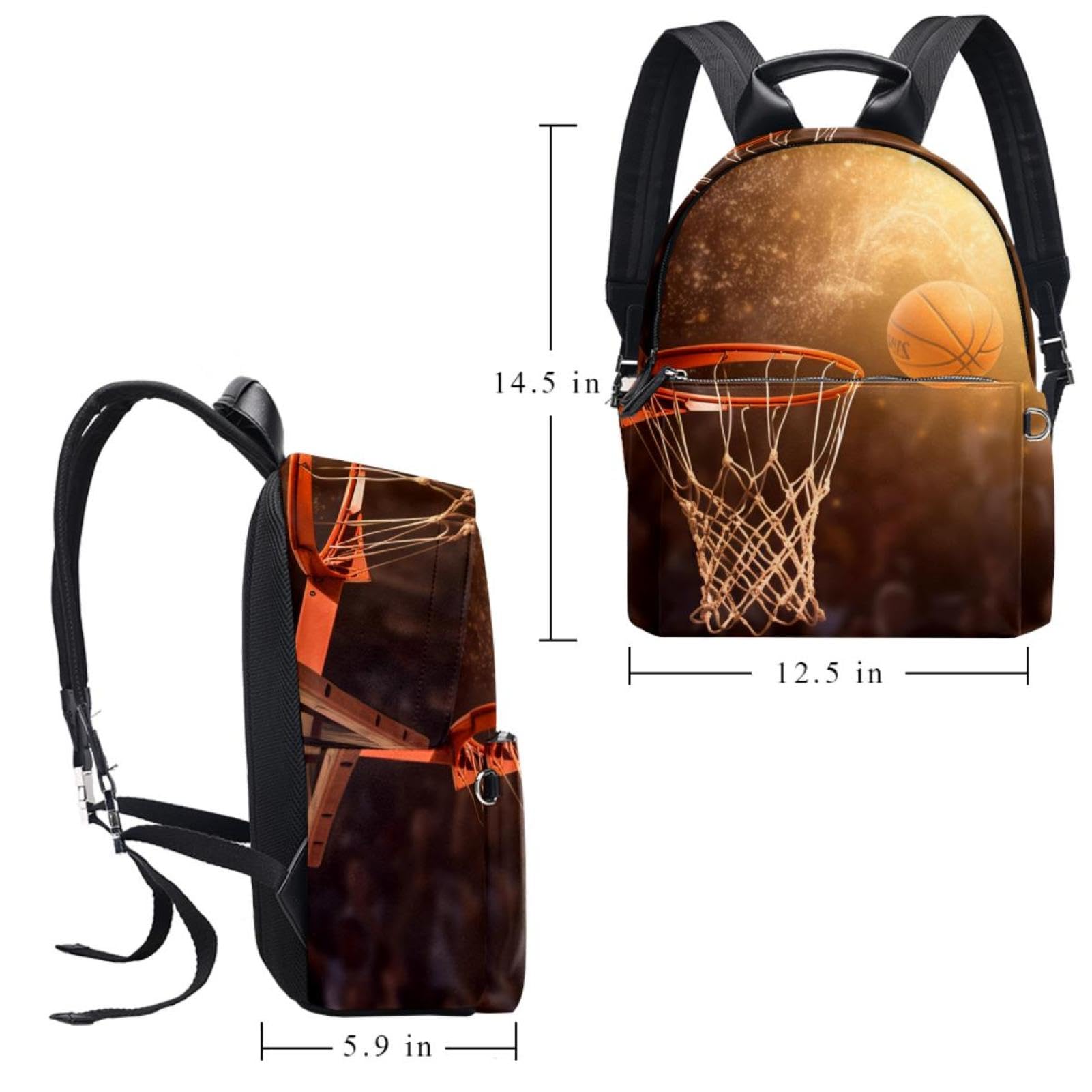 Best Travel Backpack for Women & Men - Durable Basketball Backpack with Hoop - Perfect for Gym, School & Outdoor Adventures