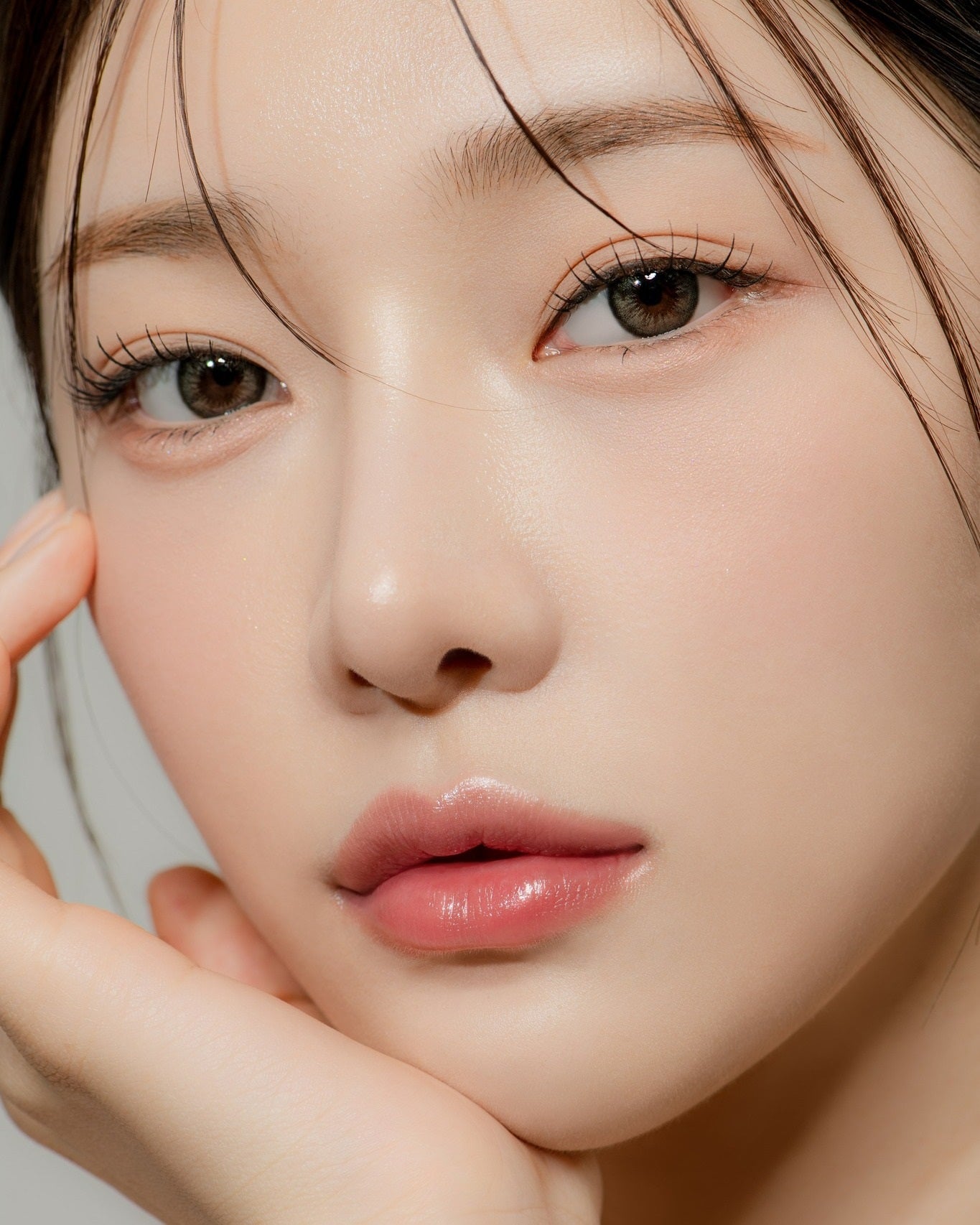 Clalen O2O2 Color 1Day Ash Gray EX (30pcs) Silicone Hydrogel Colored Contact Lenses - Natural Eye Color Enhancement for Daily Wear & Special Occasions