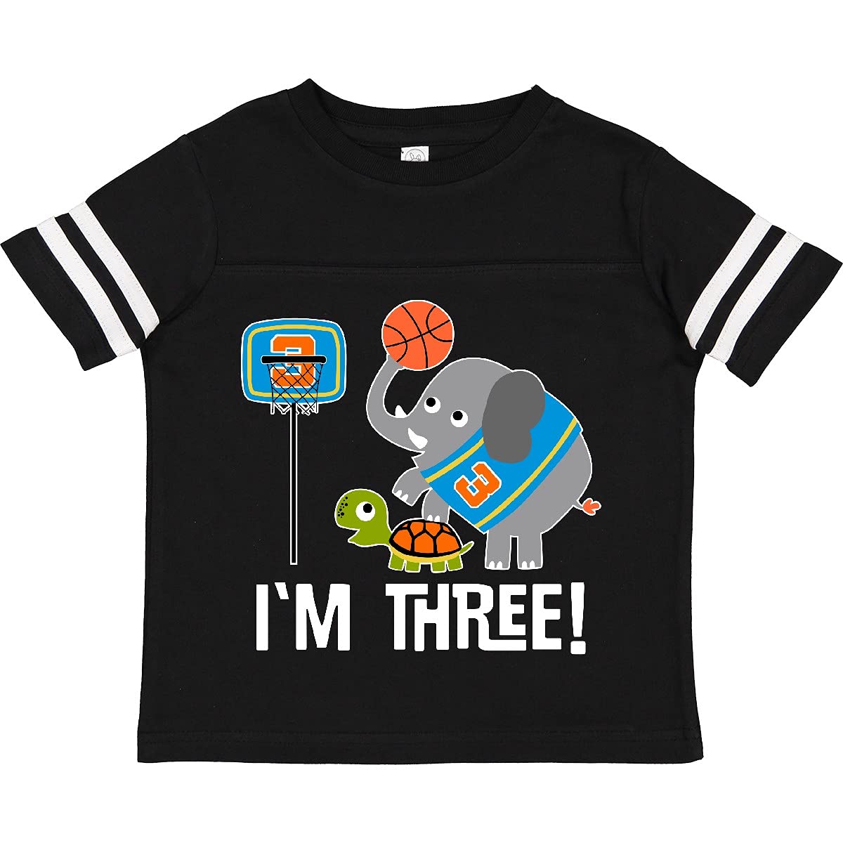Inktastic Basketball 3rd Birthday T-Shirt for 3 Year Old Boys & Girls - Fun Sports Themed Gift for Toddler Birthday Parties & Casual Play