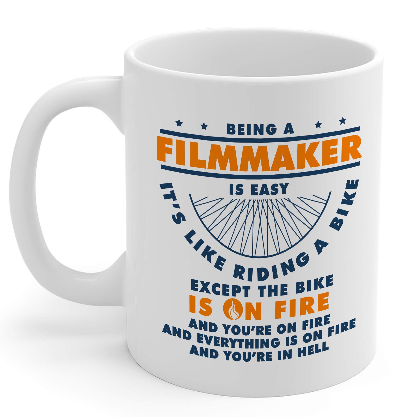 11oz White Ceramic Coffee Mug - Perfect Filmmaker Gift for Men & Women - Great for Movie Sets, Film School & Creative Workspaces