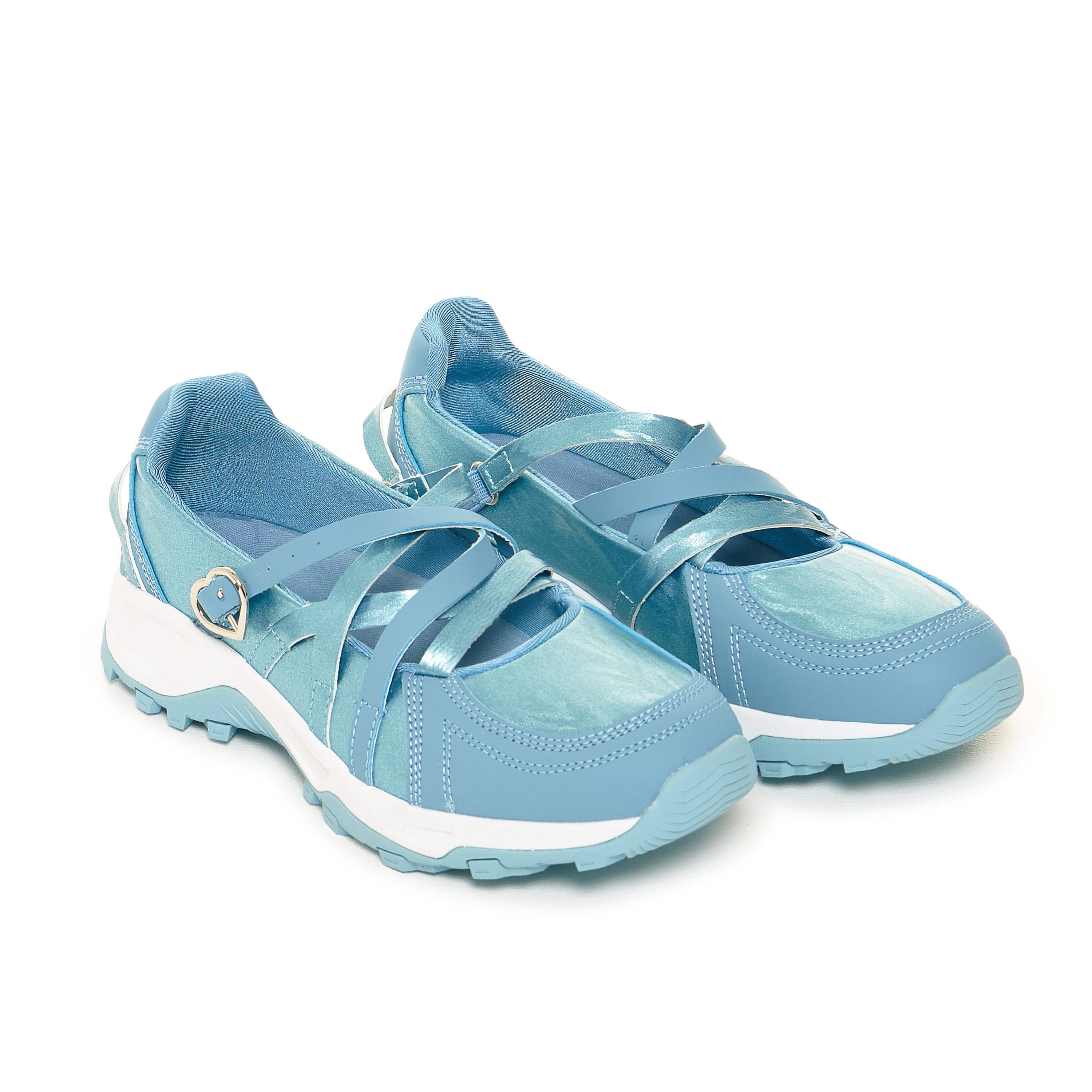 Kyubi Shimmering Ballet Mary Janes for Girls - Sparkly Blue Dress Shoes for Toddler & Kids | Perfect for Dance Recitals, Parties & Special Occasions