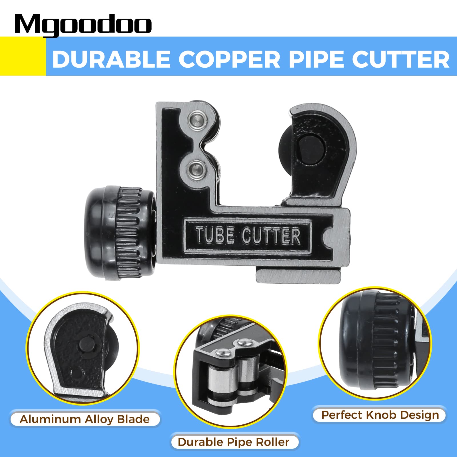 8-Piece HVAC Repair Tool Kit - Copper Tube Swage Tool, Expander Drill Bit Set, Pipe Cutter & Deburring Tool for AC, Refrigeration & Plumbing (Works on Copper, Aluminum & Thin Stainless Steel) - Perfect for HVAC Technicians, DIY Home Repairs & Professional Installations