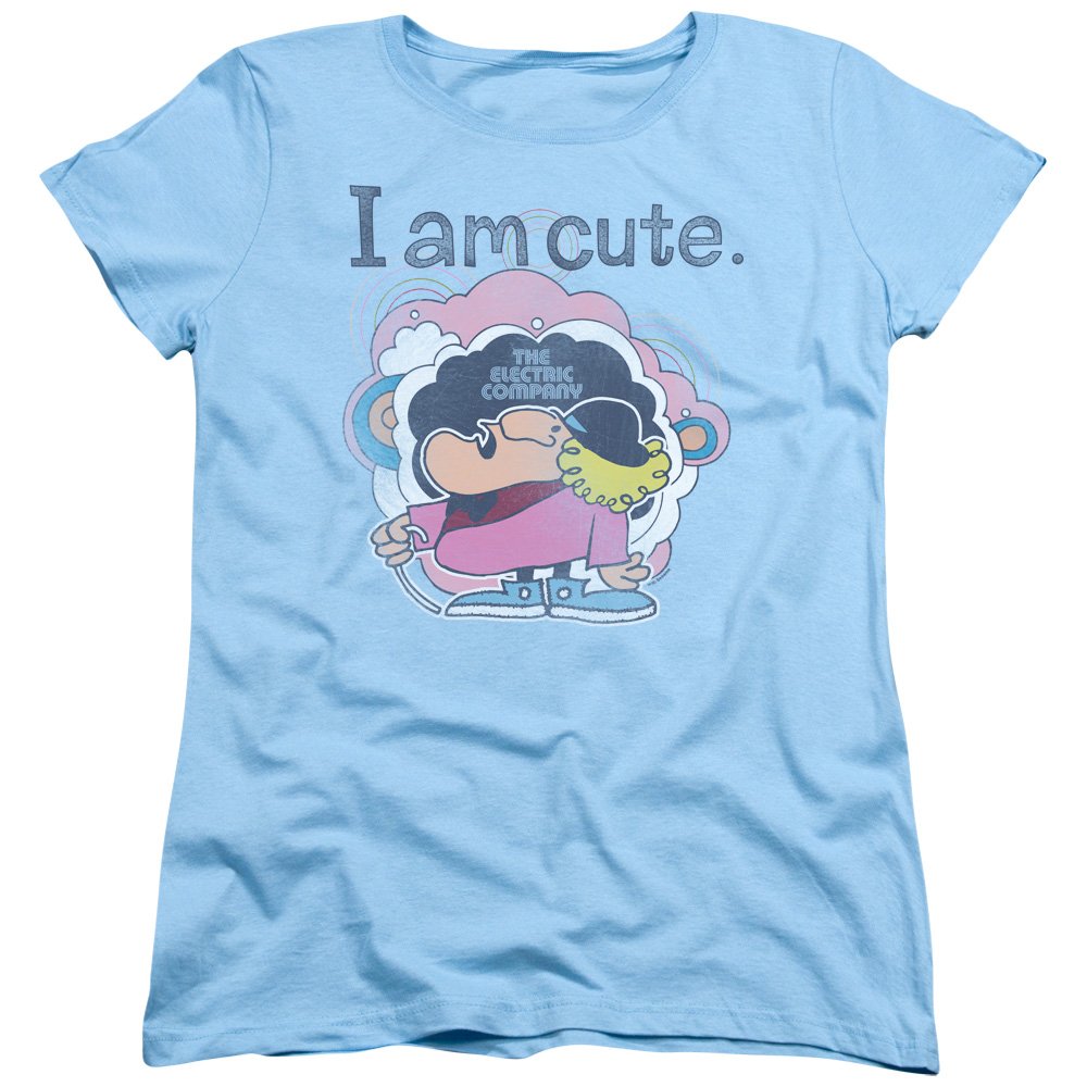 Trevco Electric Company I Am Cute Women's T-Shirt - Funny Graphic Tee for Casual Wear, Gifts & Everyday Outfits