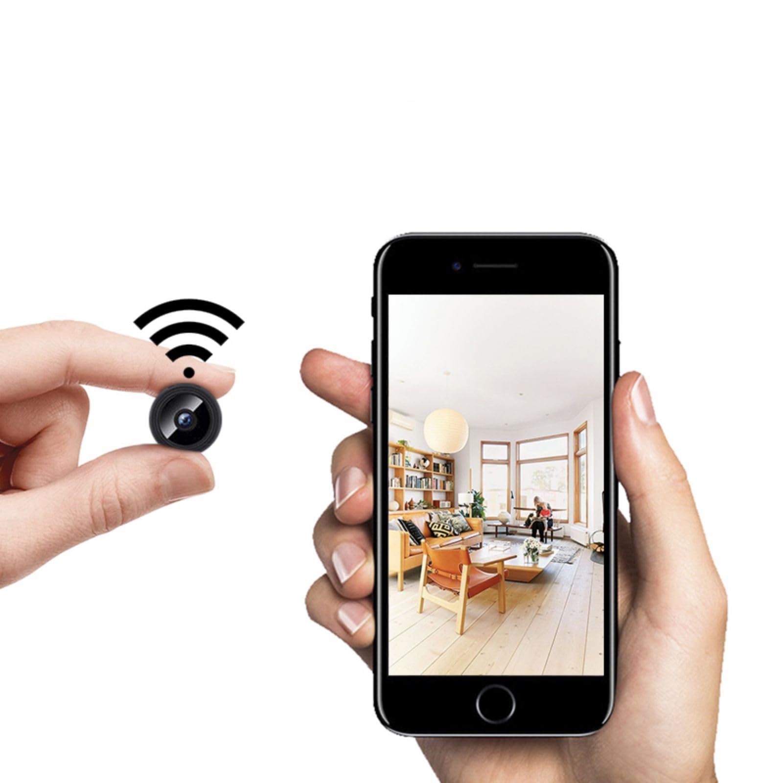 BVYY 1080P WiFi Hidden Spy Camera - Wireless Indoor Mini Nanny Cam with Motion Detection & App Control | Home Security Surveillance, Office Monitoring, Baby/Pet Watching, Secret Recording Device