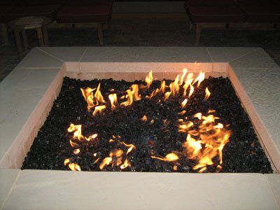 Glacier Blue Iridescent Fire Pit Glass - 22 Lb Bag for Outdoor Fireplace, Fire Bowl, and Backyard Fire Pit Decoration