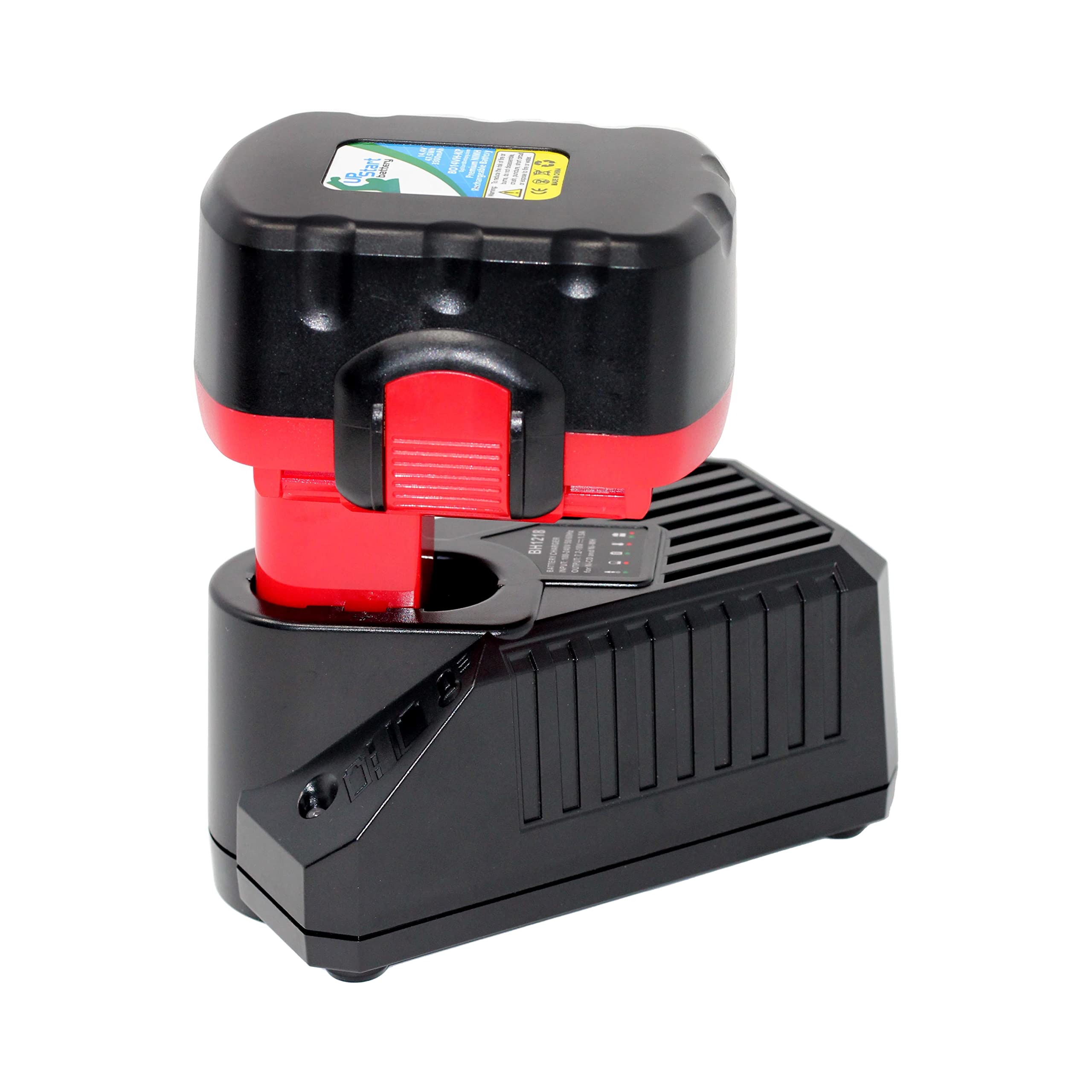 2-Pack Replacement Battery for Bosch 2 607 335 465 + Universal Charger - 3300mAh 14.4V NiMH Compatible with Bosch 14.4V Power Tools (Drills, Saws, Sanders) - Perfect for DIY Projects and Professional Construction Work