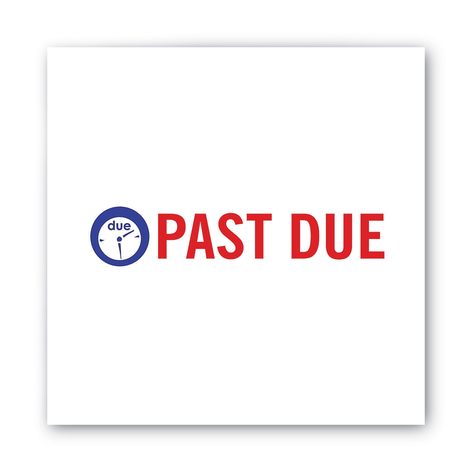 ACCUSTAMP2® Pre-Inked Shutter Stamp - Red & Blue Ink - 'PAST DUE' Self-Inking Stamp (1.63