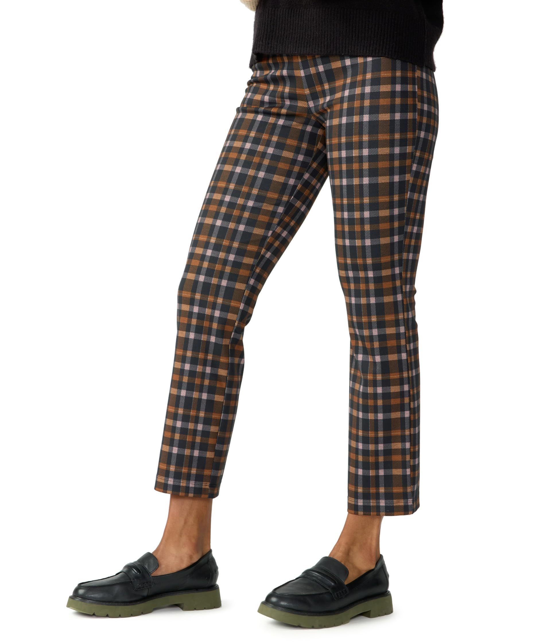 Sanctuary Women's Carnaby Plaid Kick Cropped Pants - Stylish Casual & Office Wear for Women | Comfortable Stretch Fabric for Work, Travel & Everyday Outfits