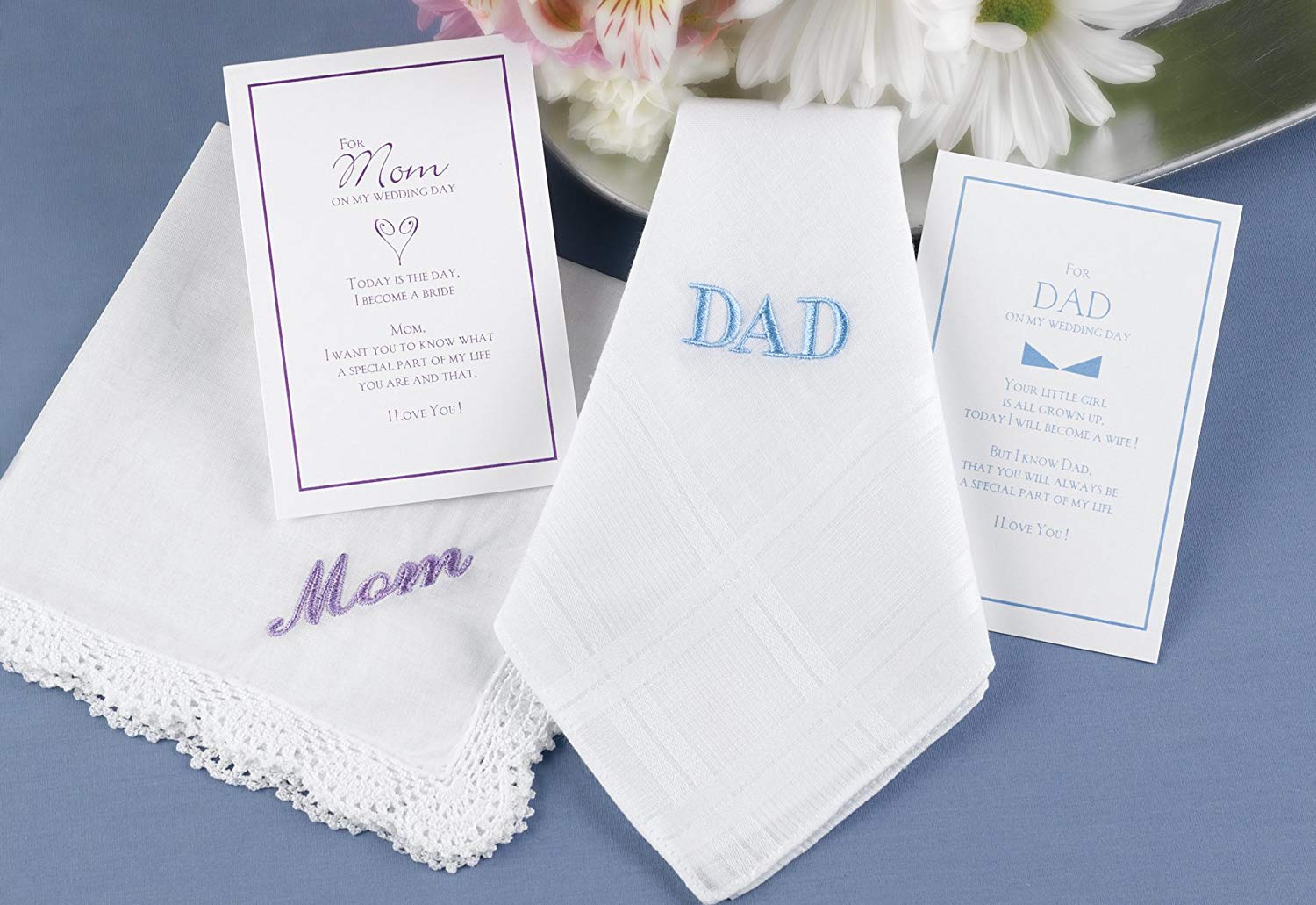 Elegant Mother of The Bride Handkerchief - Lace Trim Wedding Accessory for Emotional Ceremonies & Special Occasions
