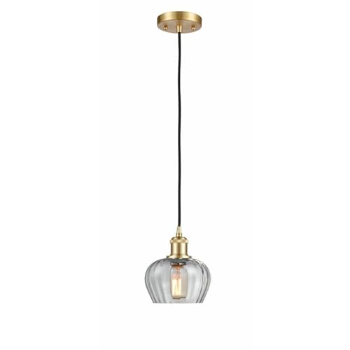 Innovations Lighting 516-1P-SG-G92 Fenton 1-Light Mini Pendant - Modern Ceiling Light Fixture for Kitchen Island, Dining Room, or Bedroom Decor