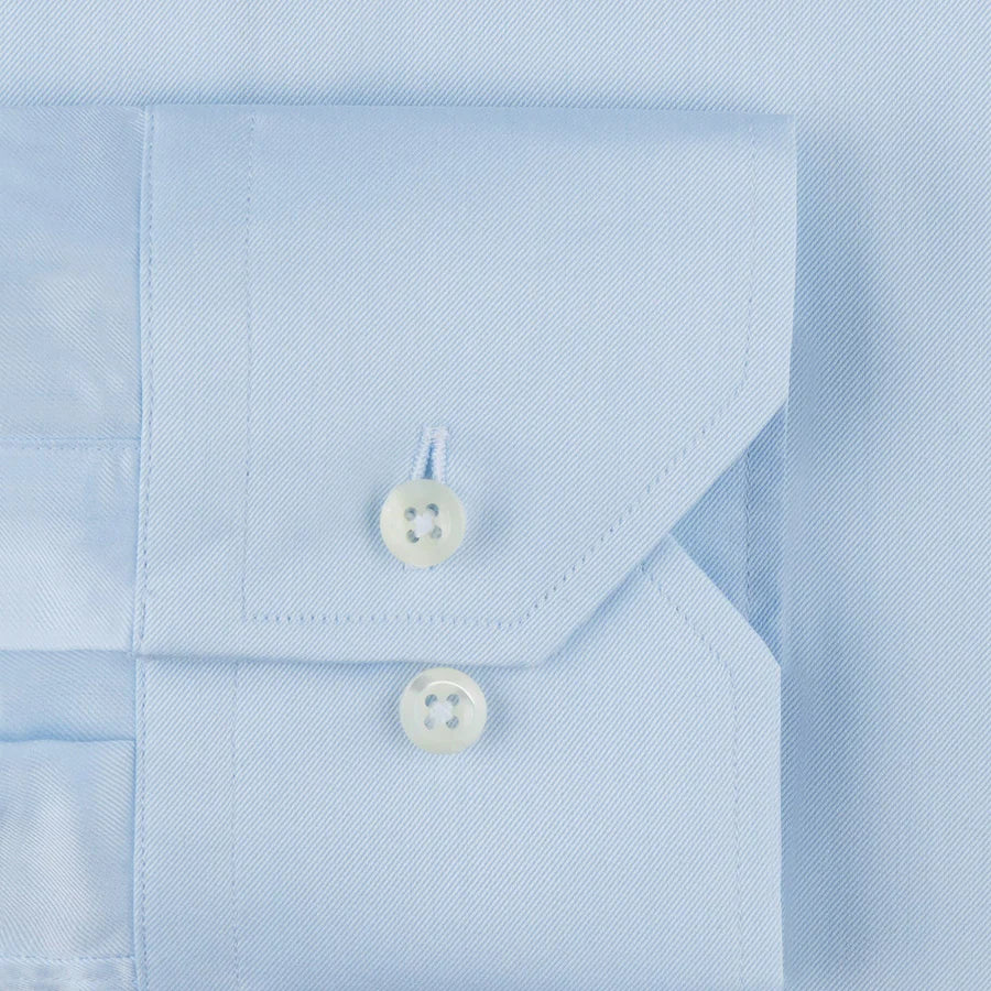 Premium STENSTROMS Slim Fit Blue Solid Dress Shirt for Men - Perfect for Business Meetings, Weddings & Formal Occasions