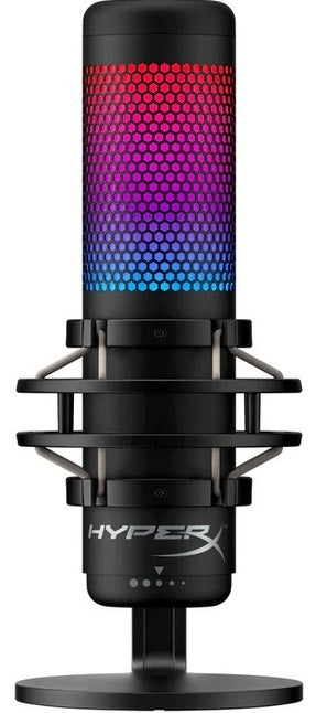 HyperX QuadCast S USB Condenser Gaming Microphone with RGB Lighting - Perfect for Streaming, Podcasting & Voice Chat