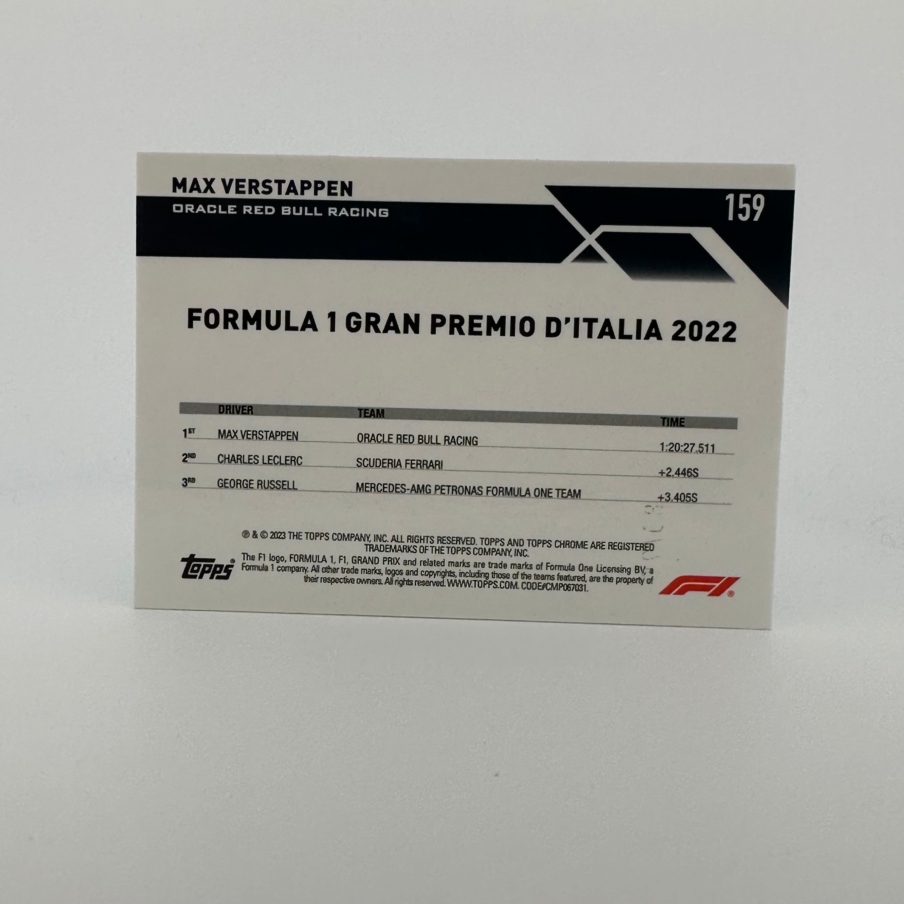 2023 Topps Chrome Sapphire #159 Max Verstappen 71/99 Aqua - Rare F1 Racing Card for Collectors & Fans - Perfect for Display, Trading, and Sports Memorabilia Collections