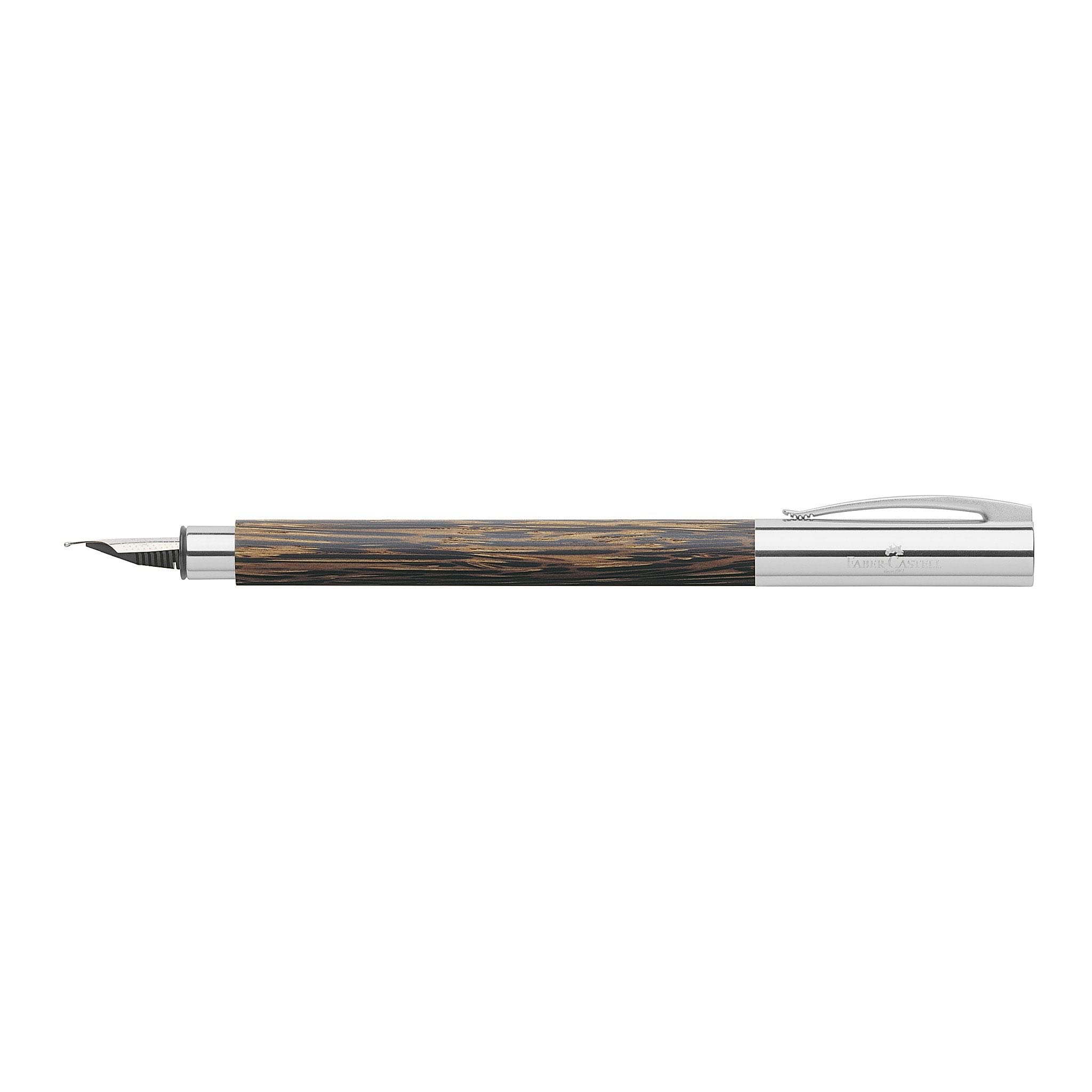 Faber-Castell AMBITION Cocos 148171 Fountain Pen with F Nib - Premium Writing Instrument with Gift Box & Converter for Calligraphy, Journaling & Professional Use