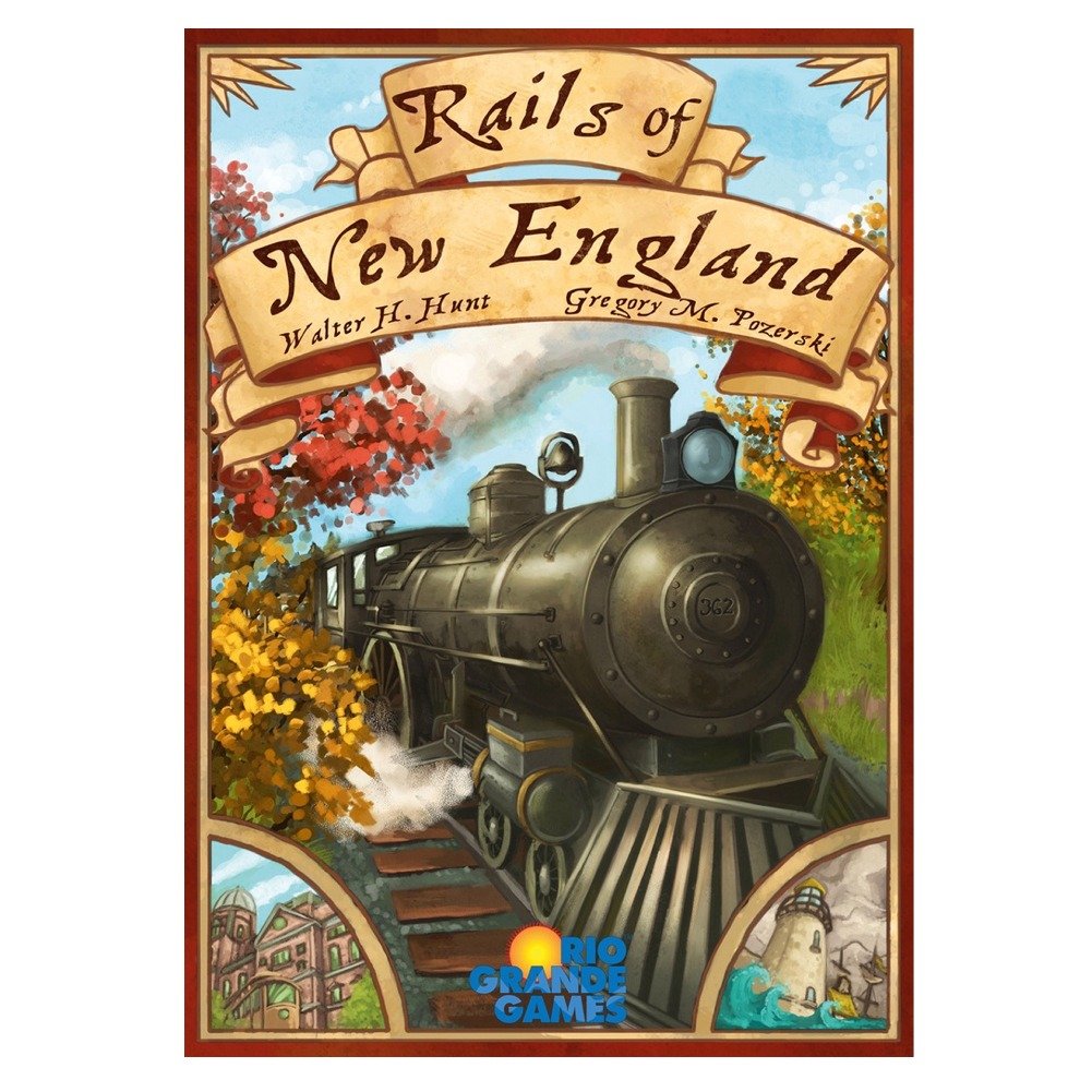 Rio Grande Games Rails of New England Board Game | Strategy Railroad Building Game for Adults & Families | Perfect for Game Nights & Family Gatherings