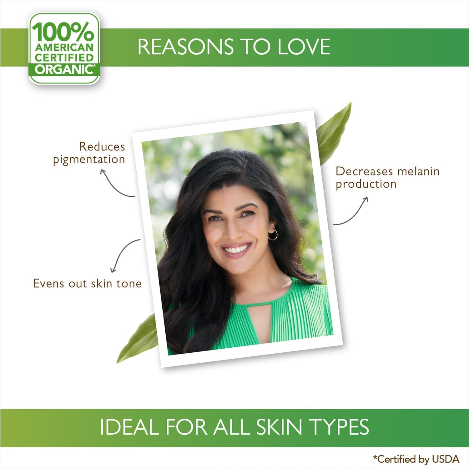 Organic Harvest Anti-Pigmentation Face Serum with Kakadu Plum, Acai Berry & Almonds - Brightens Skin, Reduces Blemishes, Pigmentation & Wrinkles | 100% USDA Certified Organic, Paraben & Sulfate Free - 30ml | Perfect for Daily Skincare Routine & Nighttime Treatment