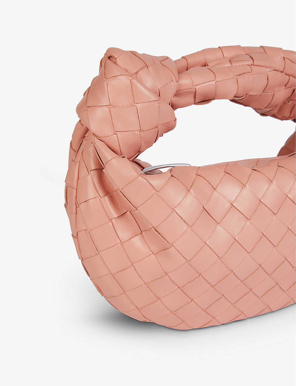 Jodie Mini Intrecciato Crossbody Bag in Peachy Pink | Genuine Leather Woven Handbag for Women | Perfect for Date Night, Office & Travel Accessories