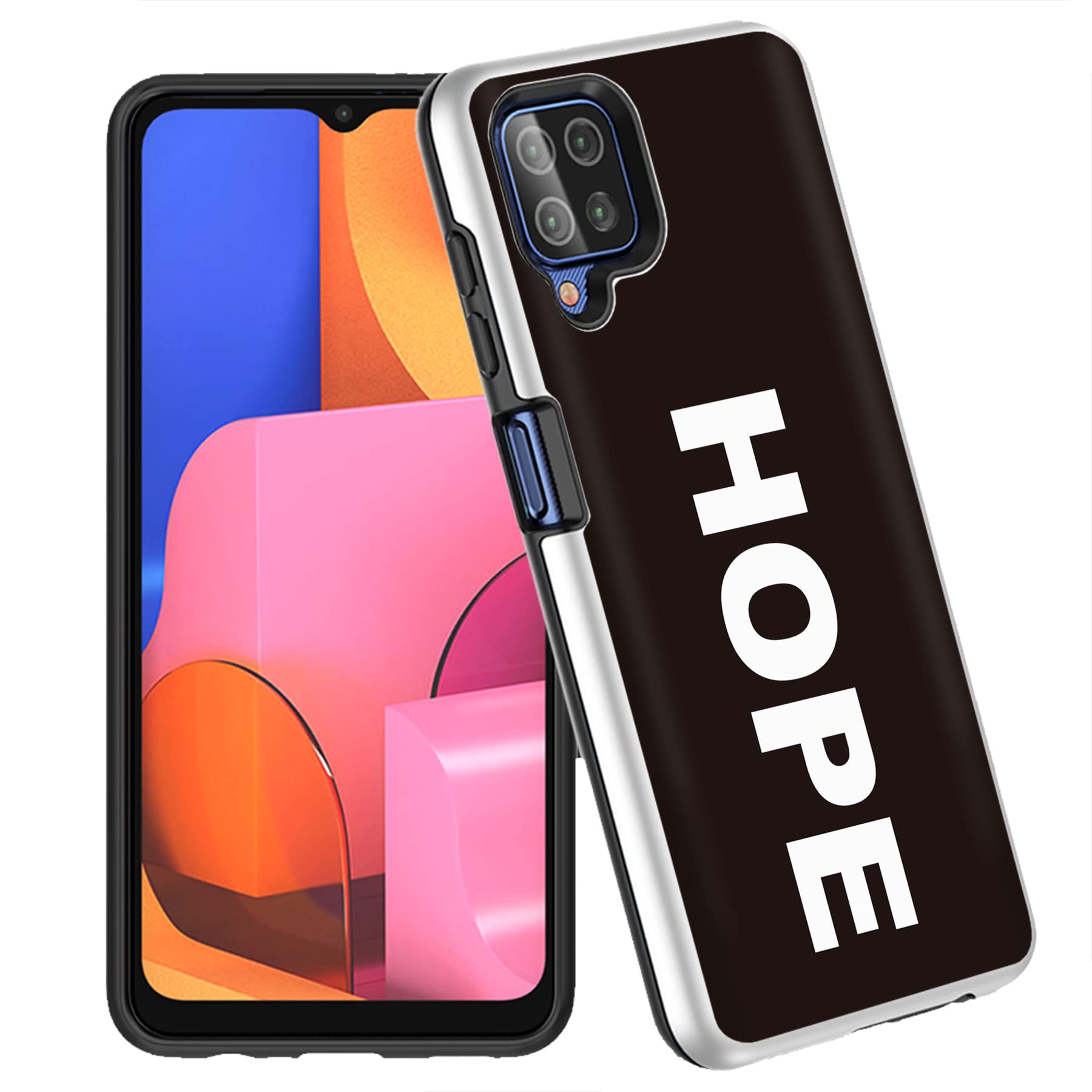 VIBECover Hybrid Slim Case for Samsung Galaxy A12 5G - Shockproof Dual Layer Protective Phone Cover | Perfect for Everyday Use, Travel & Outdoor Activities