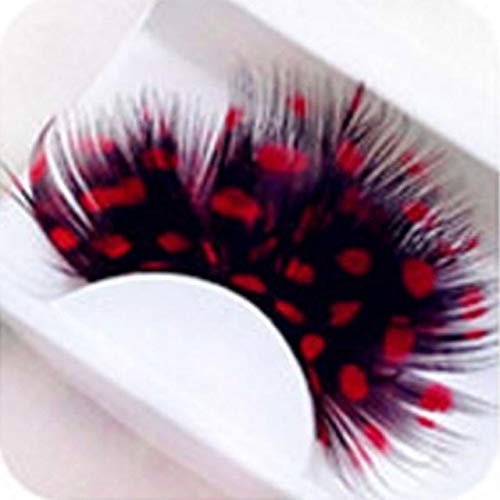 Dramatic Peacock Feather Eyelashes for Stage & Party - Long Exaggerated False Lashes for Christmas, Halloween & Cosplay - Perfect for Costume Parties, Photo Shoots & Special Events