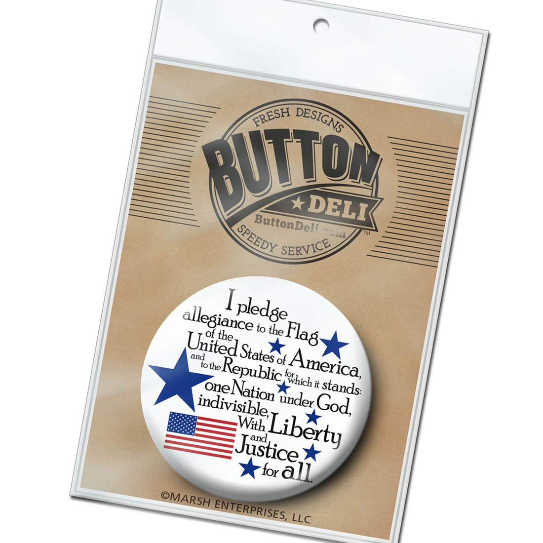 USA Flag Patriotic Pin - Large 3 Inch American Flag Button Badge for Independence Day, 4th of July, Veterans Day & Political Events (Design 3381) - Perfect for Lapels, Hats, Bags & Patriotic Displays