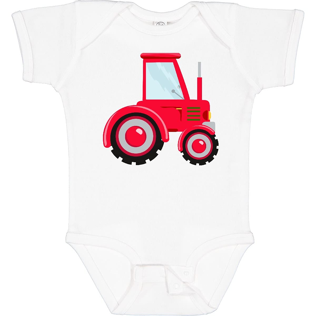 Inktastic Farming Red Tractor Baby Bodysuit - Cute Farm-Themed Onesie for Infants & Toddlers - Perfect for Farm Visits, Family Photos & Playtime