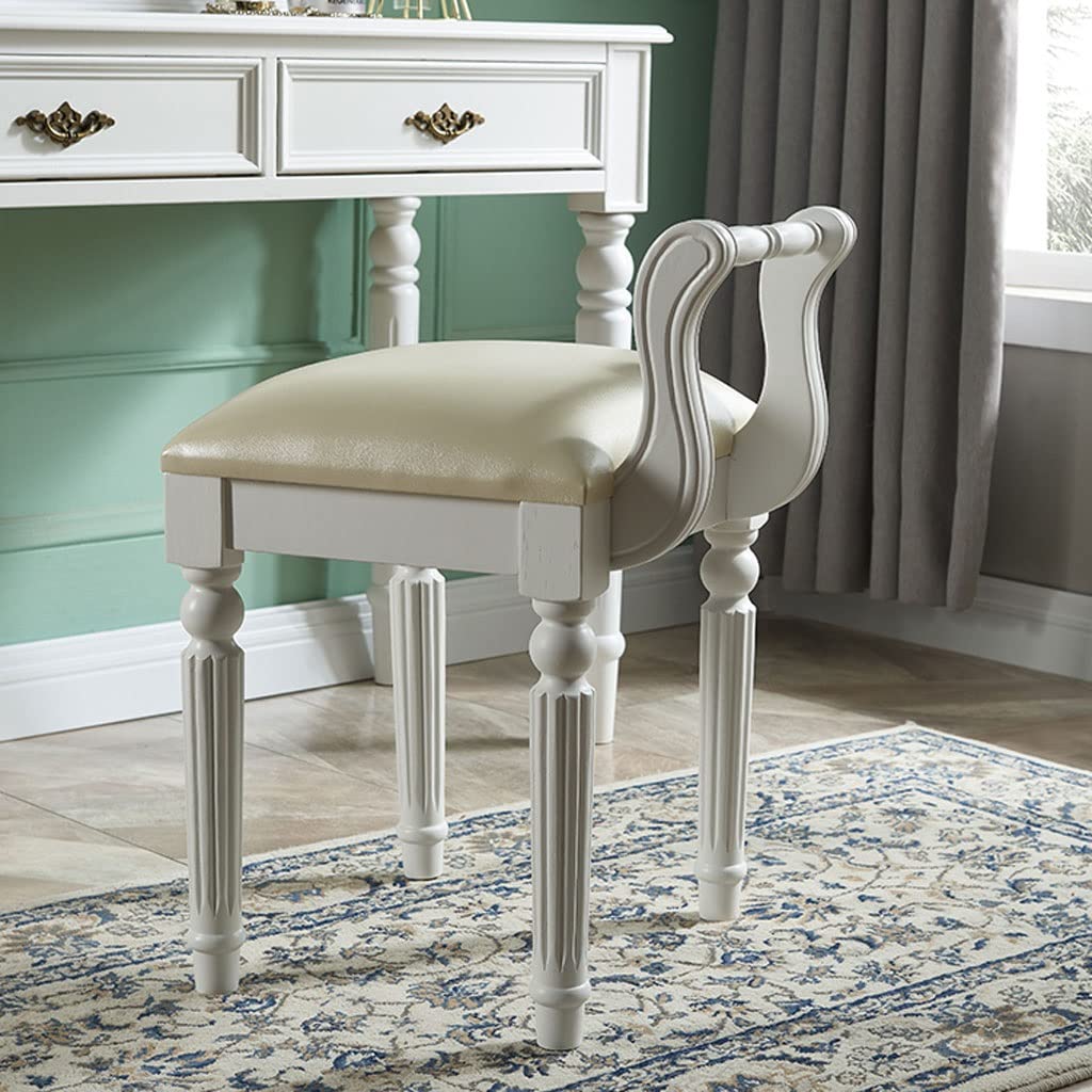 Modern Vanity Bench Set with Storage - Minimalist Makeup Desk for Bedroom - Women's Dressing Table (Perfect for Small Spaces & Daily Beauty Routine)