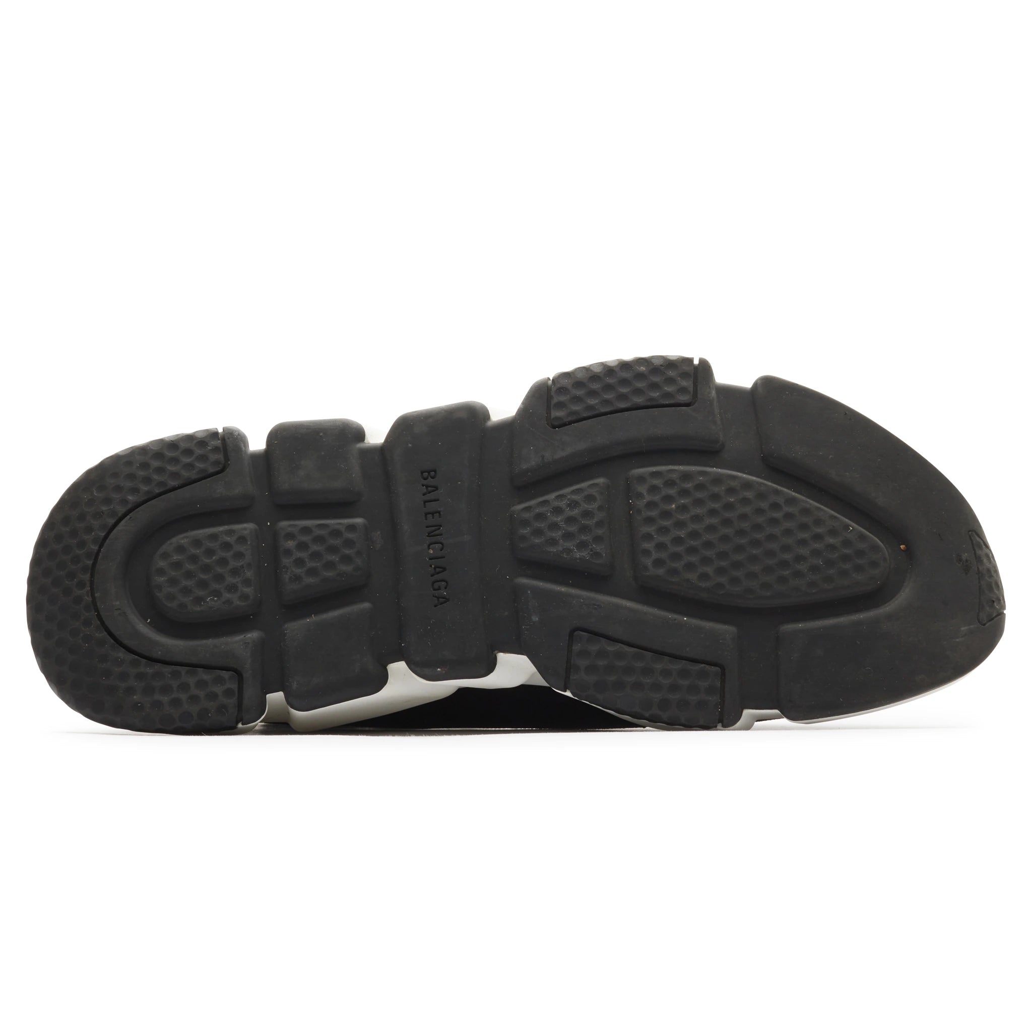 Authentic Balenciaga Speed Knit Sock Sneakers - Black & White Colorway (Pre-Owned with Minor Back Tear) | Luxury Streetwear for Men & Women | Perfect for Casual Outfits and Fashion Statements