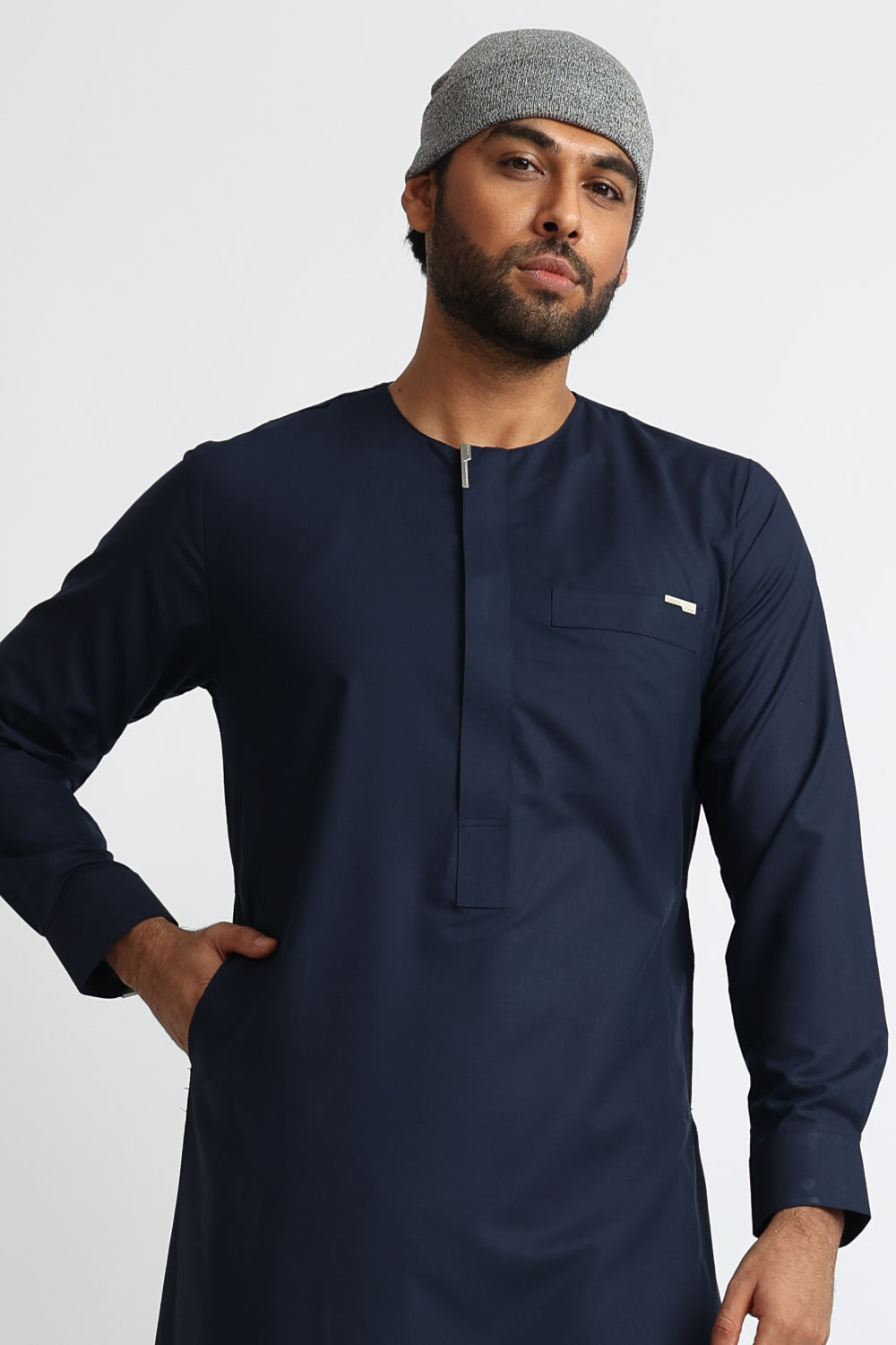 Premium J108 Navy Blue Belt Buckle for Men - Classic Omani Style Accessory for Casual Wear, Formal Attire & Traditional Outfits