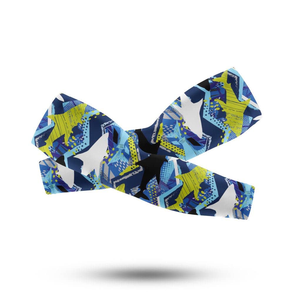 Shark Pattern UV Protection Arm Sleeves for Men & Women - Sunblock Cooling Arm Warmers for Outdoor Sports, Cycling, Running & Workouts
